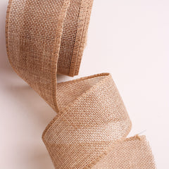 DIY Christmas Ribbon Hemp Iron Wire Edge Webbing 1.96ft
