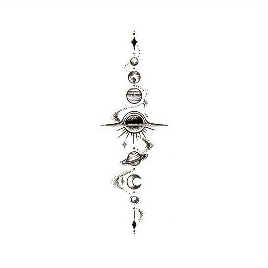 Star Chain Dream Planet Universe Tattoo Sticker