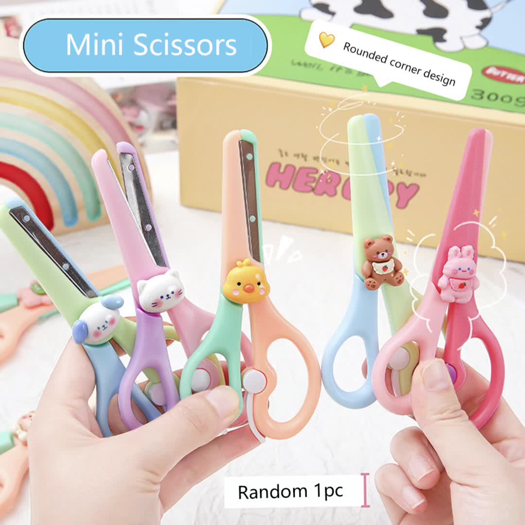1pc Cartoon Scissors Student Scrapbook Art Cutting Paper