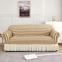 Seersucker Sofa Slipcover Stretch Anti-slip Cover