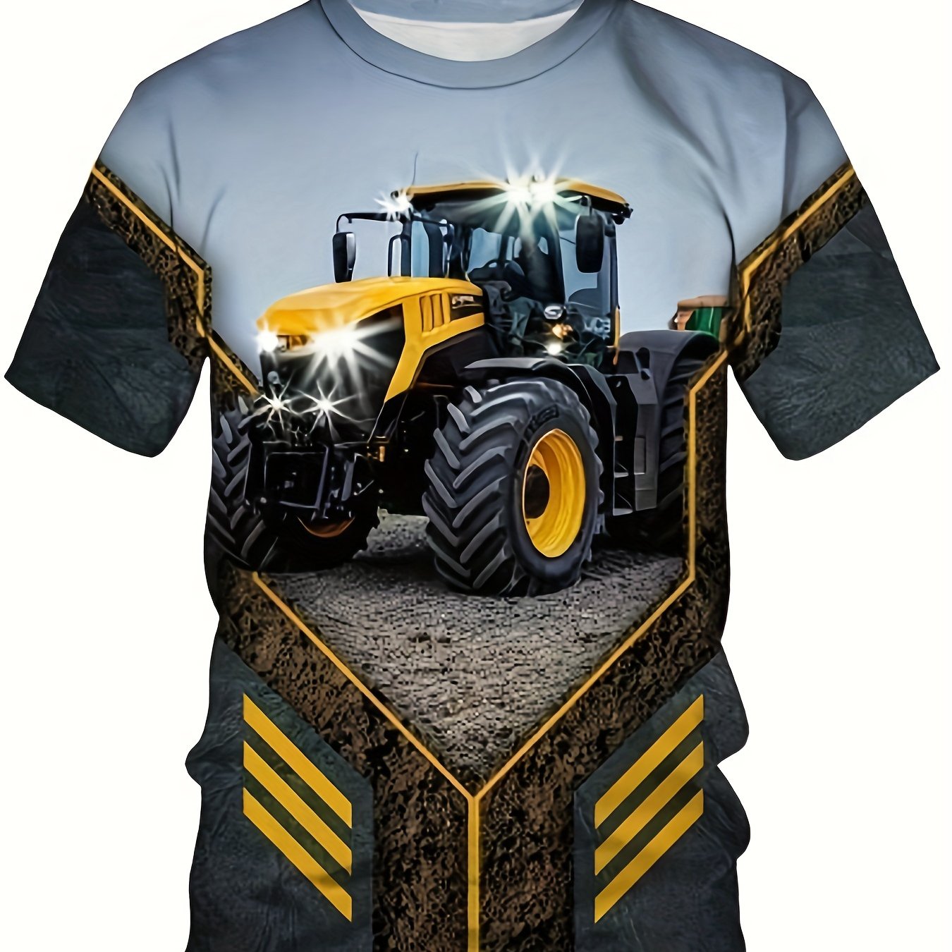 Boys' Tractor Graphic T Shirt 3D Print Stretchy Tee for Summer Fun