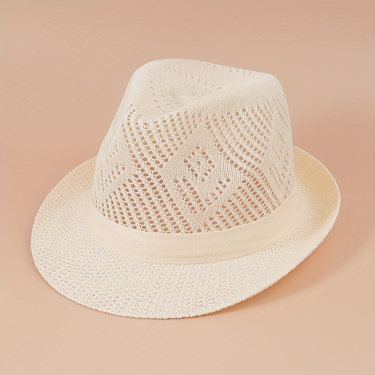 Short Brim Fedora Cap Breathable Jazz Hat Summer Sun Hat