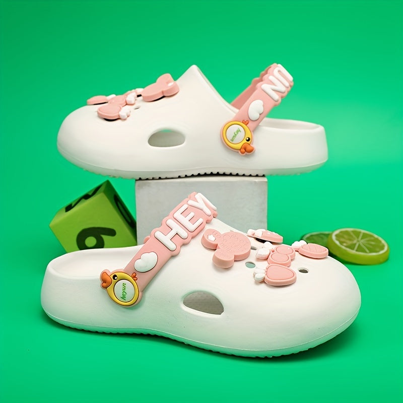 Cartoon Clog with Charms Slip-On Sandal for Kids