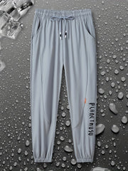 Boys Letter Graphic Quick drying Trousers Drawstring Waist Thin Casual Sport Jog