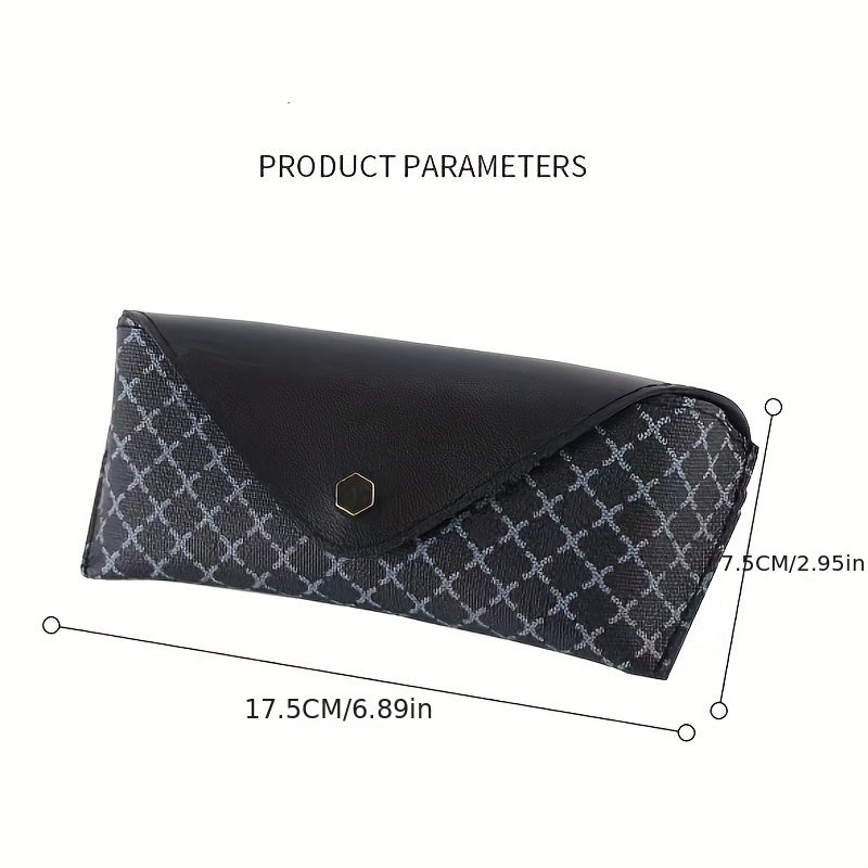 Plaid Glasses Bag Snap Button Sunglasses Reading Glasses Pouch