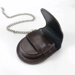 High Retro Leather Flip Pocket Watch Case Men's Watch Case