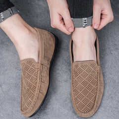 Men's Moc Toe Loafer Shoes Non slip Slip On Dotted Diamond Moccasin Shoes