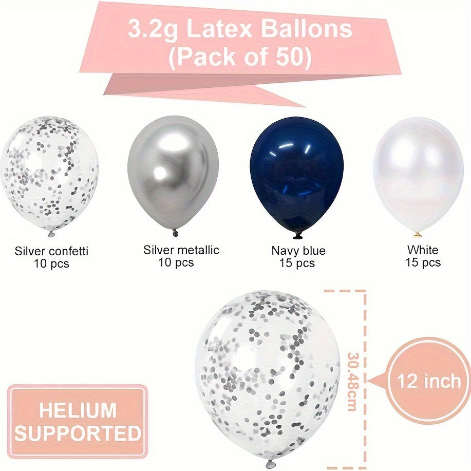 50pcs Colorful Confetti Balloon Set Wedding Birthday Anniversary