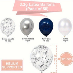 50pcs Colorful Confetti Balloon Set Wedding Birthday Anniversary