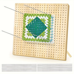 Large Rubber Wooden Crochet Blocking Board Set with 20 Pins