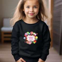 Cartoon Candy Shop Graphic Sweatshirt for Kids