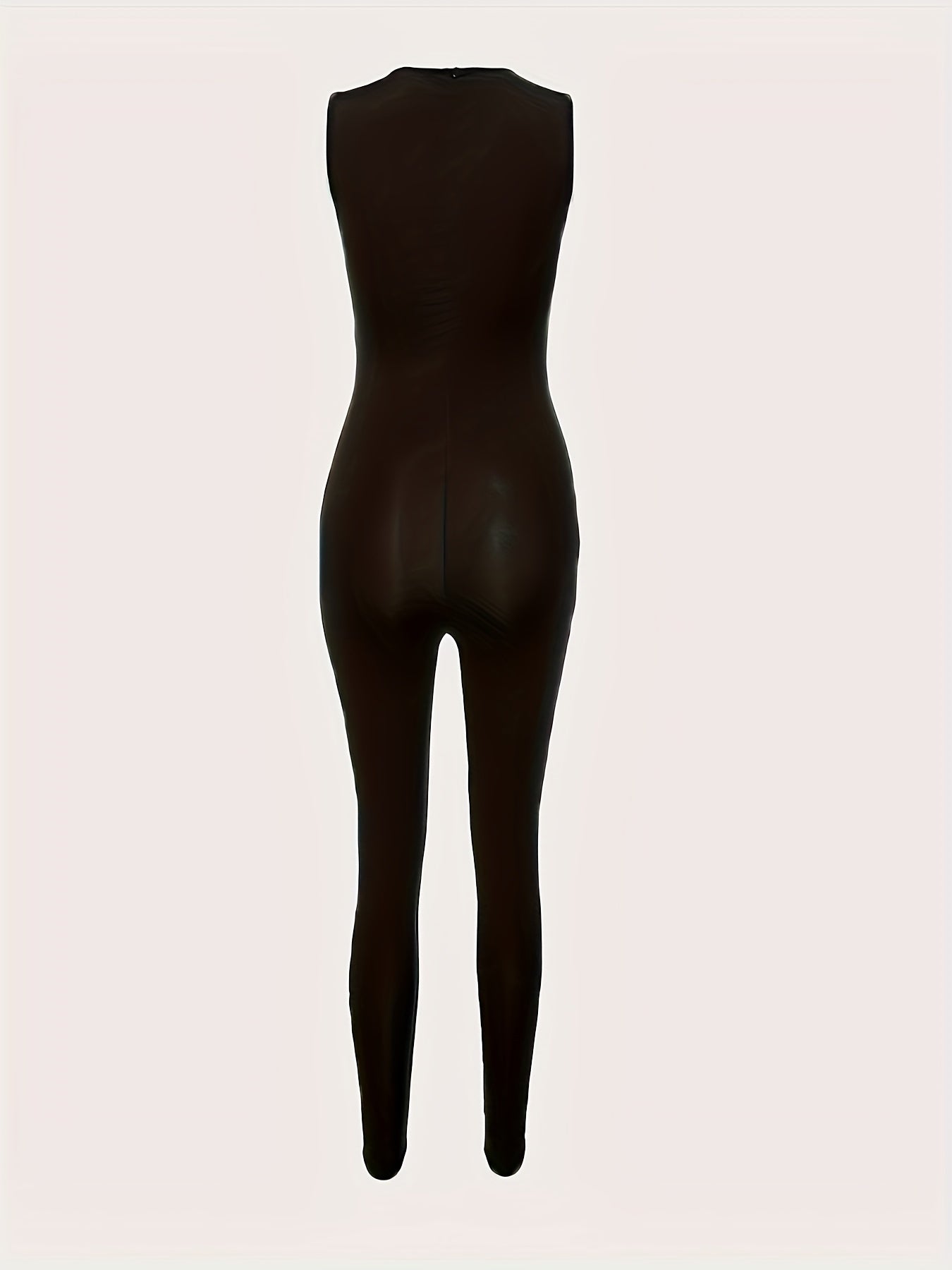 Women's Round Neck Sleeveless Yoga Jumpsuit