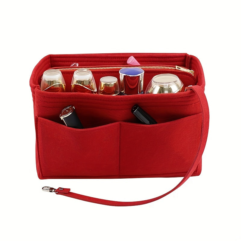 Felt Insert Bag Portable Storage Pouch With Pockets