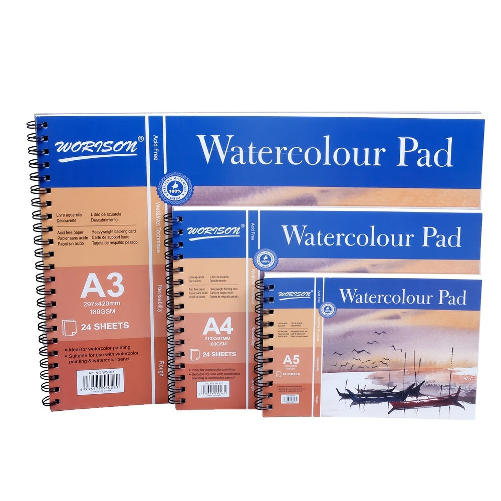 Acidfree A3 A4 A5 180gsm Watercolor Paper Pad