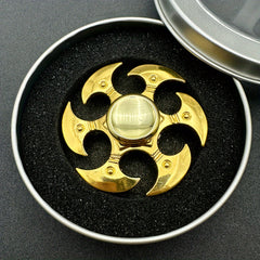 Golden Zinc Alloy Fidget Spinner for Relaxation & Focus
