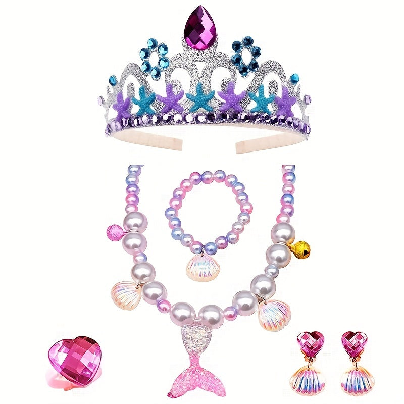 Girls Mermaid Tail Jewelry Set - Birthday Gift for Children