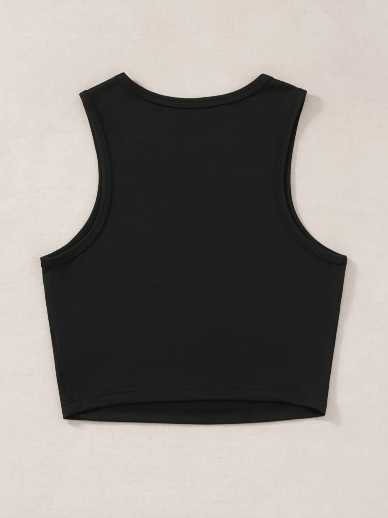 Mushroom Print Crop Tank Top Sexy Summer Sleeveless Casual Top