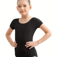 Solid Cotton Ballet Leotard for Kids