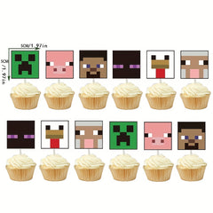 Pixel Game Theme Birthday Party Balloon Set Decoration Supplies