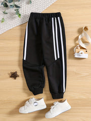 Boys Striped Active Sweatpants Quick Drying Jogger Sports Pants