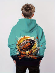 Anime Football Kid's Hoodie Unisex Pullover Casual Hooded Top