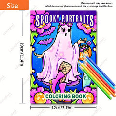 Deluxe Creepy Portrait Painting Coloring Book - Upgraded Edition