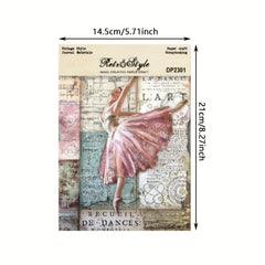 8sheets A5 Vintage Style Scrapbooking Paper Pack