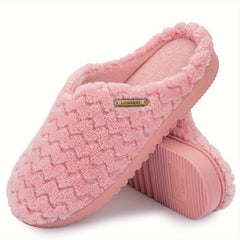 Women's Plush Lined Slippers Closed Toe Slip On Home Shoes