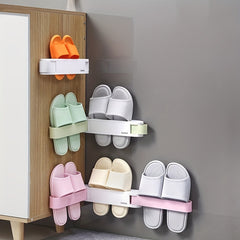 Foldable Plastic Corner Hanging Shoe Rack - Storage Organizer