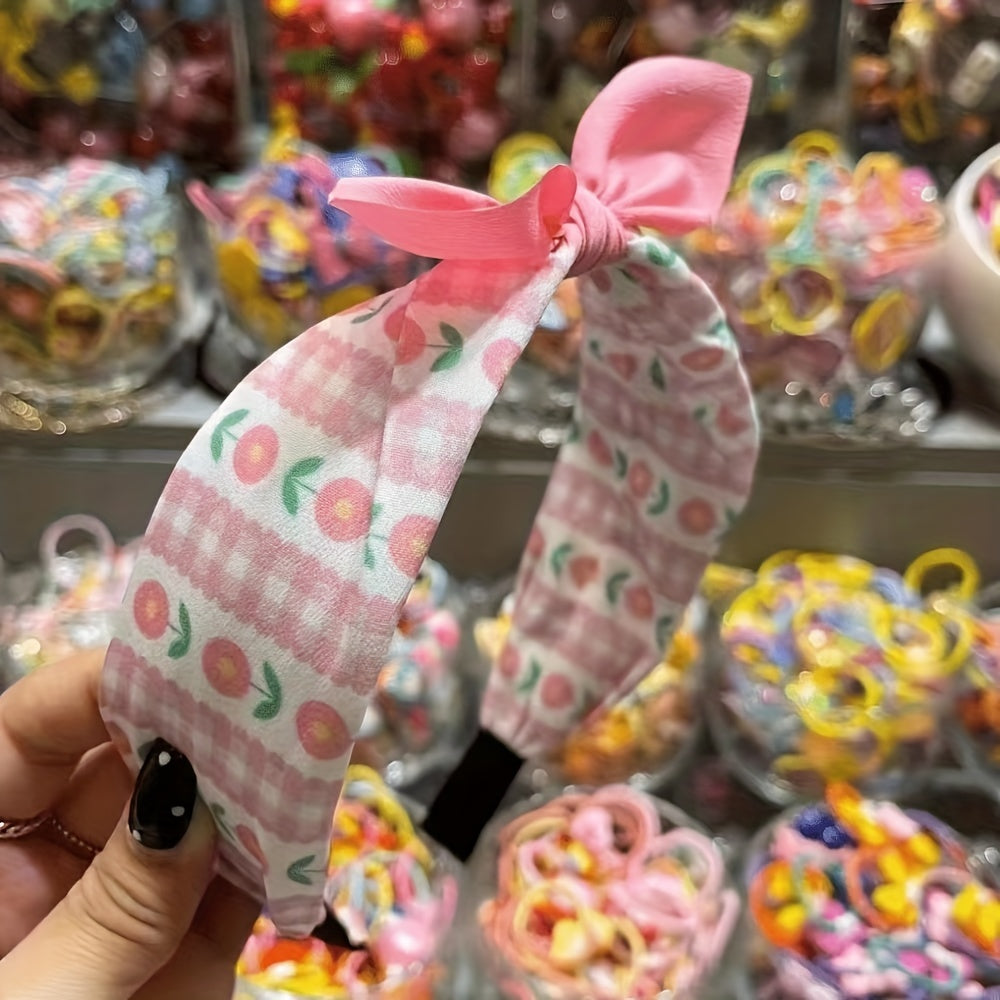 Colorful Anti slip Hair Hoop Children s Headband Flower Print