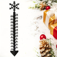 Metal Snow Gauge Large Iron Snowfall Measuring Rod Durable Garden Christmas Gift