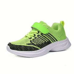 Boys Breathable Woven Knit Sneakers Casual Shock Absorption Outdoor Shoes