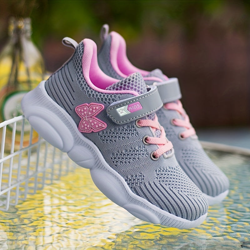 Girls Butterfly Mesh Platform Shoes