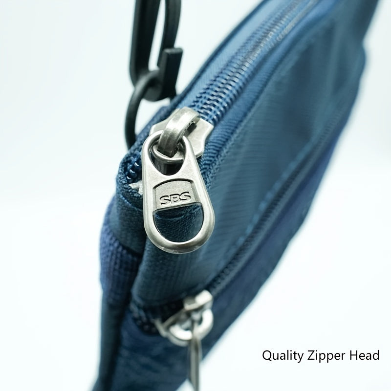Travel Shoulder Bag for Passport Protection with Zipper - Lightweight & Durable