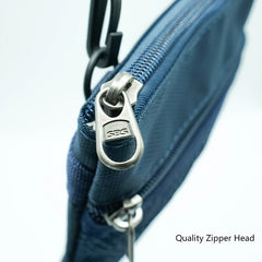 Travel Shoulder Bag for Passport Protection with Zipper - Lightweight & Durable