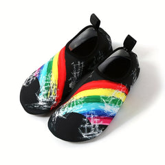Rainbow Aqua Shoes Women's Quick Dry Slip On Beach Wading Shoes