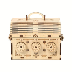 Wooden 3D Puzzle Model DIY Craft Password Box Hand Eye Coordination Adult
