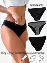3 Pcs Women's Comfy Physiological Bikini Briefs