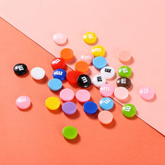 10pcs DIY Resin Decoration Heart M Beans Mini Food Cream Glue Resin Accessories