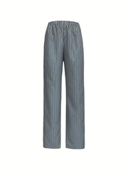Striped Straight Leg Pants for Women