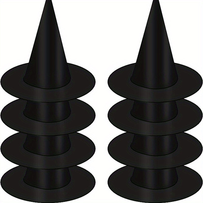 8Pcs Halloween Witch Hats Hanging Floating Witch Hat Decoration