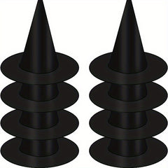 8Pcs Halloween Witch Hats Hanging Floating Witch Hat Decoration