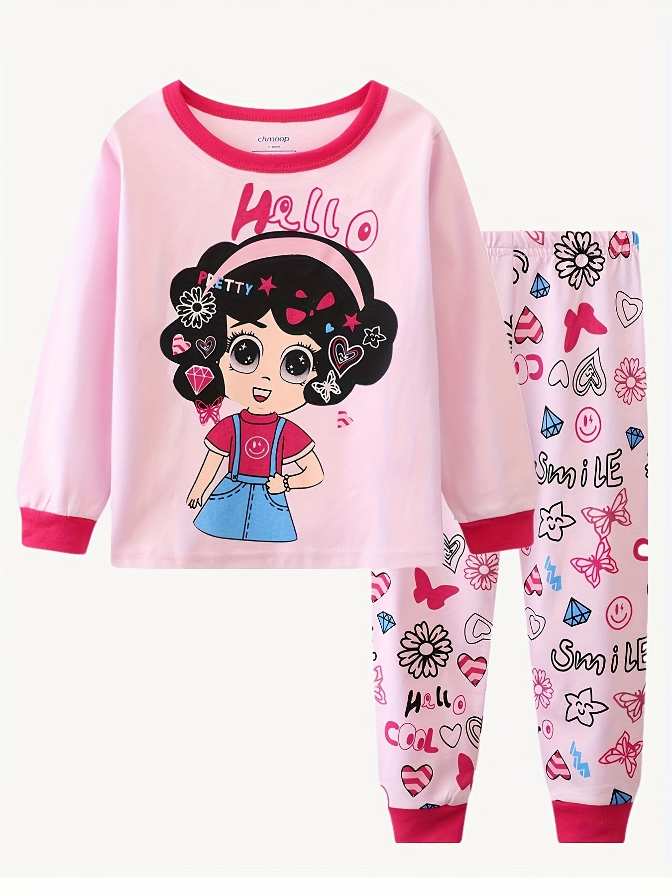 Girls' Printed Long Sleeve Homewear Set