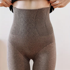 Solid High Waist Slim Leggings Women's Stockings