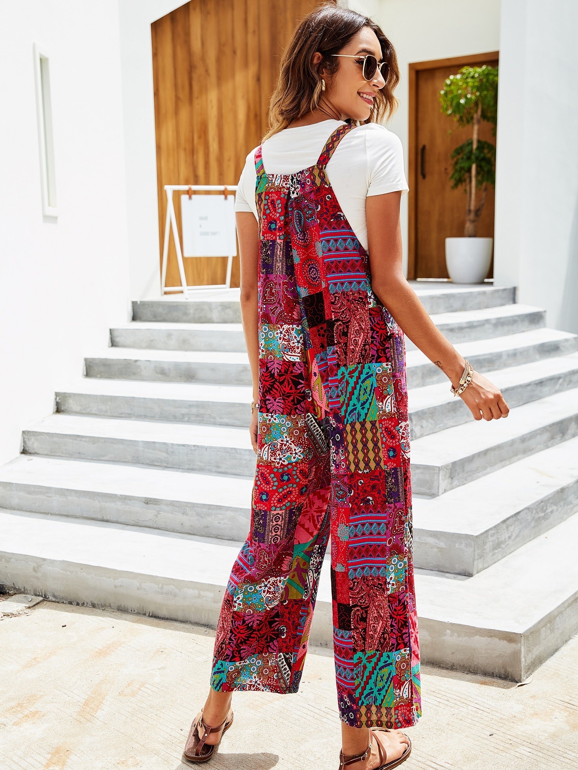 Wide Leg Overall Jumpsuit for Women