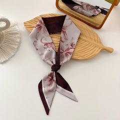French Bow Vintage Headband Thin Long Scarf Ribbon Accessories