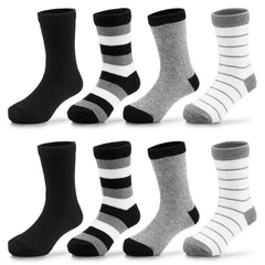 Kids Striped Non slip Crew Socks for Boys and Girls