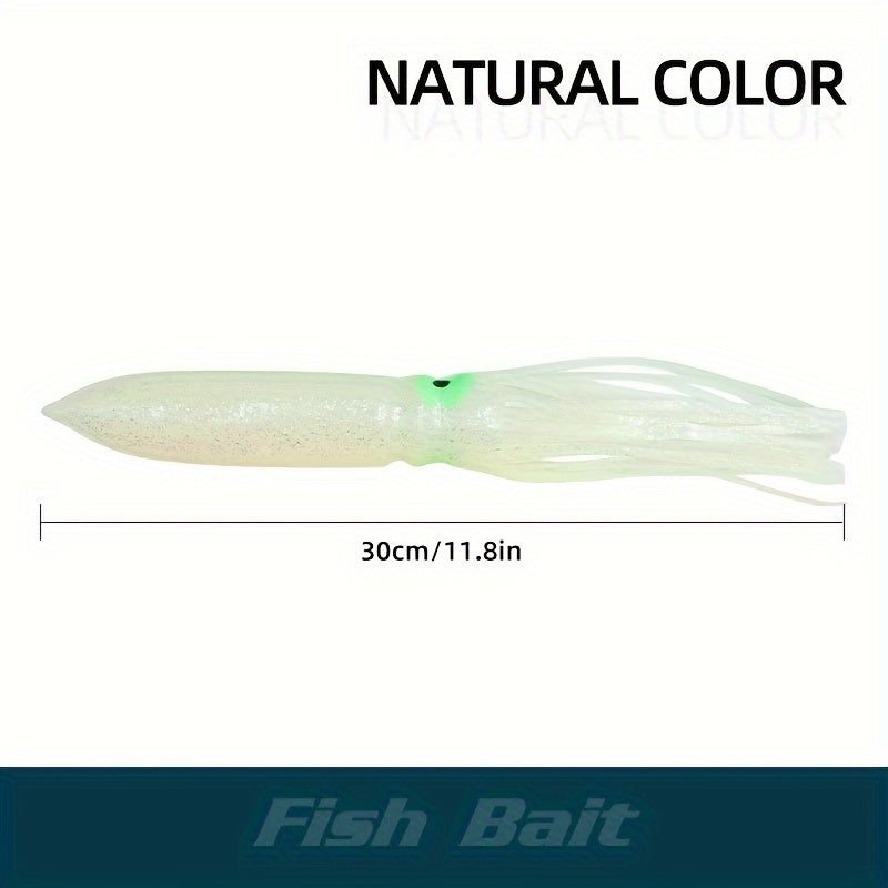 10pcs Luminous Squid Soft Baits 12 Inches Sea Fishing Bait