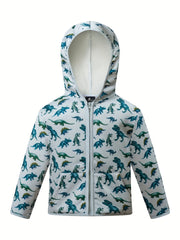 Boys Velvet Sweatshirt Coat Zip Up Hooded Warm Jacket
