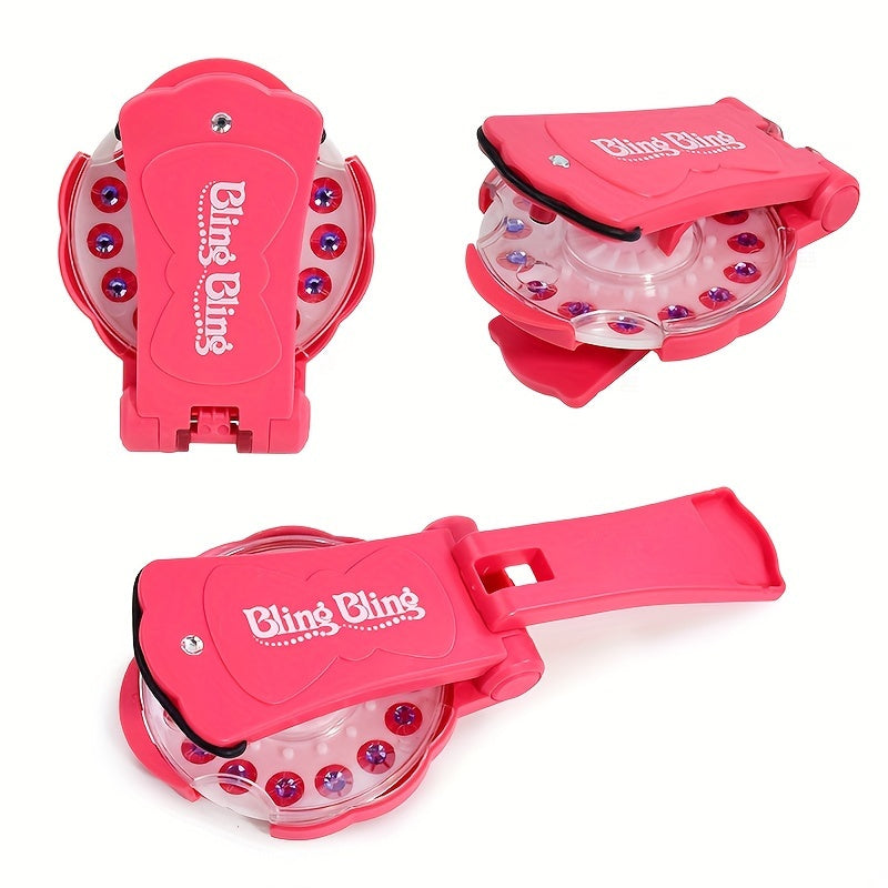 Girls Gemstones Kit Princess Makeup Set Rhinestone Hair DIY